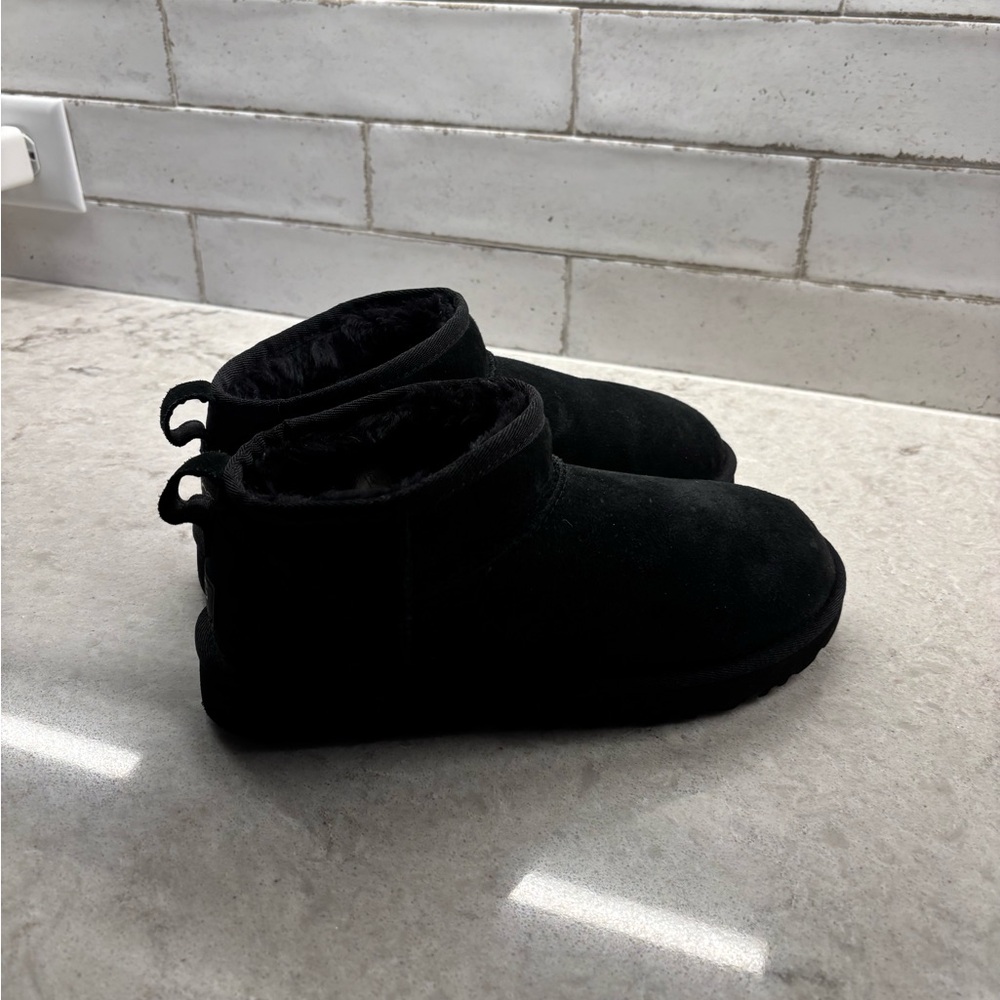Black Suede Ankle Boots - Picture 2 of 5